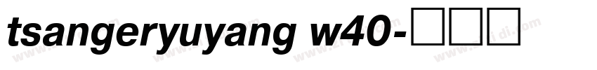tsangeryuyang w40字体转换